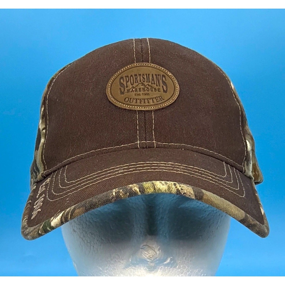 Sportsman's Warehouse Adjustable Camo/Brown Ball Cap Hat Cotton Blend One Size